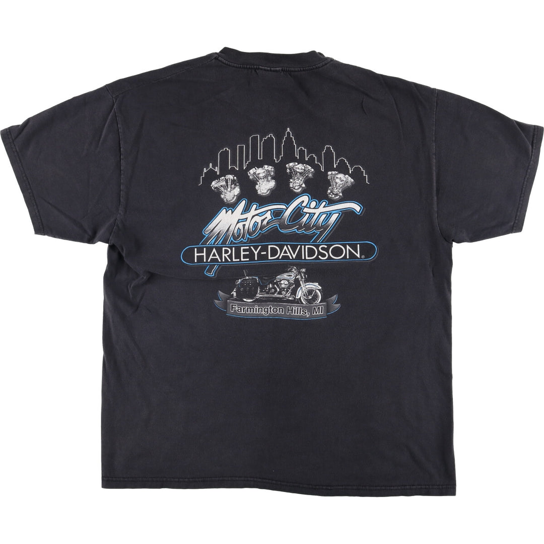 Harley-Davidson Motorcycle Bike T-shirt, Men's XL size cotton black type Vintage Second Hand