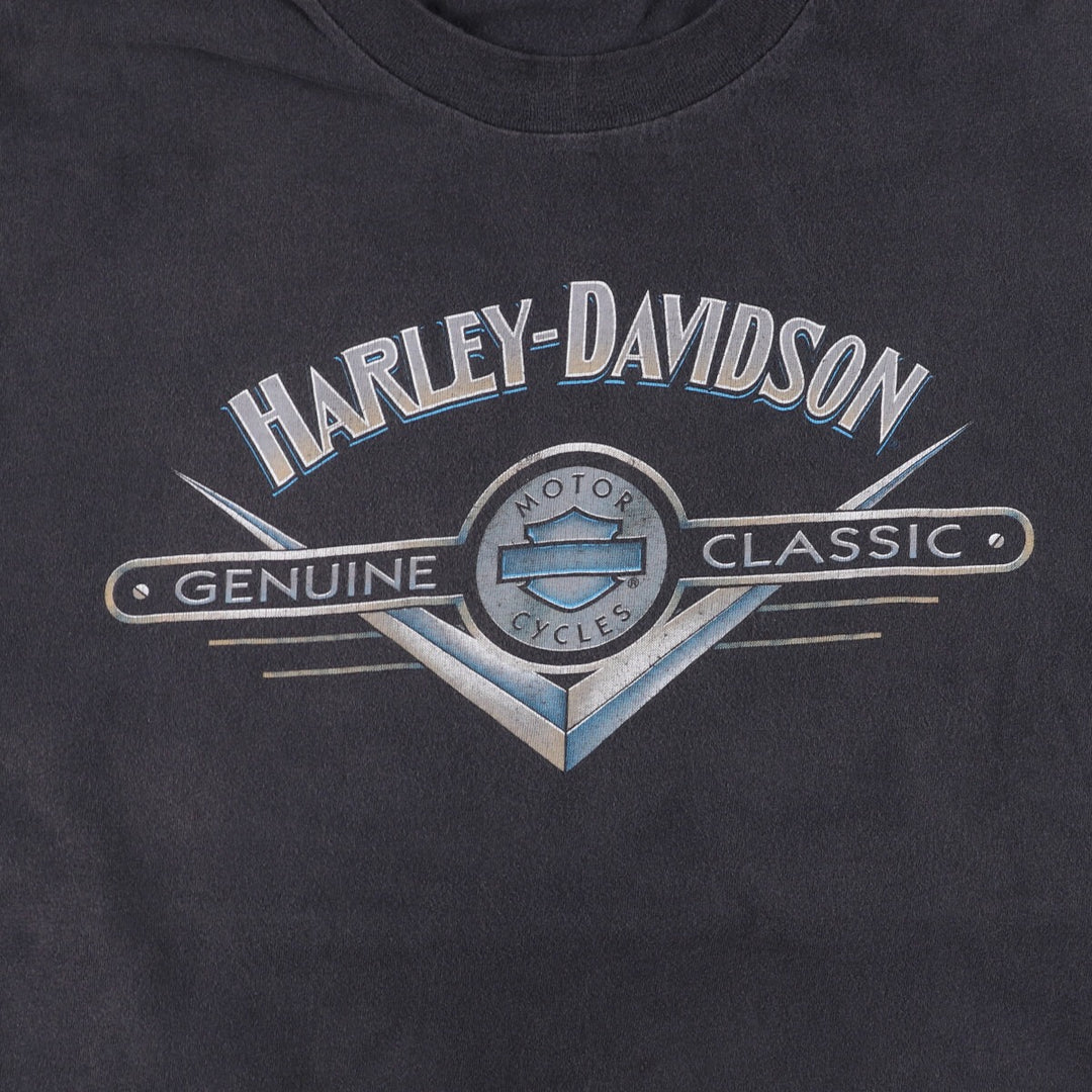 Harley-Davidson Motorcycle Bike T-shirt, Men's XL size cotton black type Vintage Second Hand
