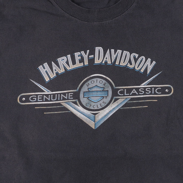 Harley-Davidson Motorcycle Bike T-shirt, Men's XL size cotton black type Vintage Second Hand