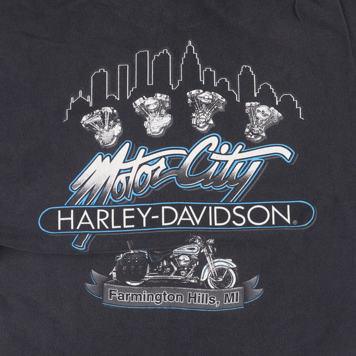 Harley-Davidson Motorcycle Bike T-shirt, Men's XL size cotton black type Vintage Second Hand