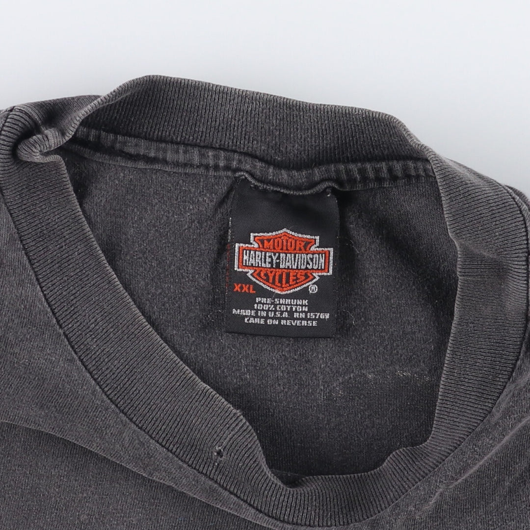 Harley-Davidson Motorcycle Bike T-shirt Made in USA Men's XXL cotton black type Vintage Second Hand