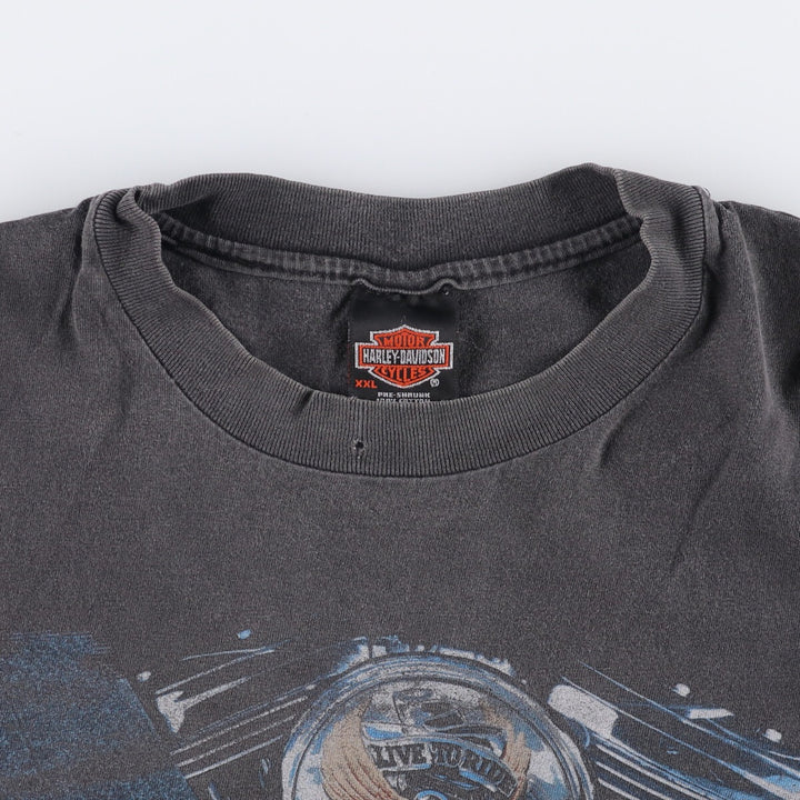 Harley-Davidson Motorcycle Bike T-shirt Made in USA Men's XXL cotton black type Vintage Second Hand