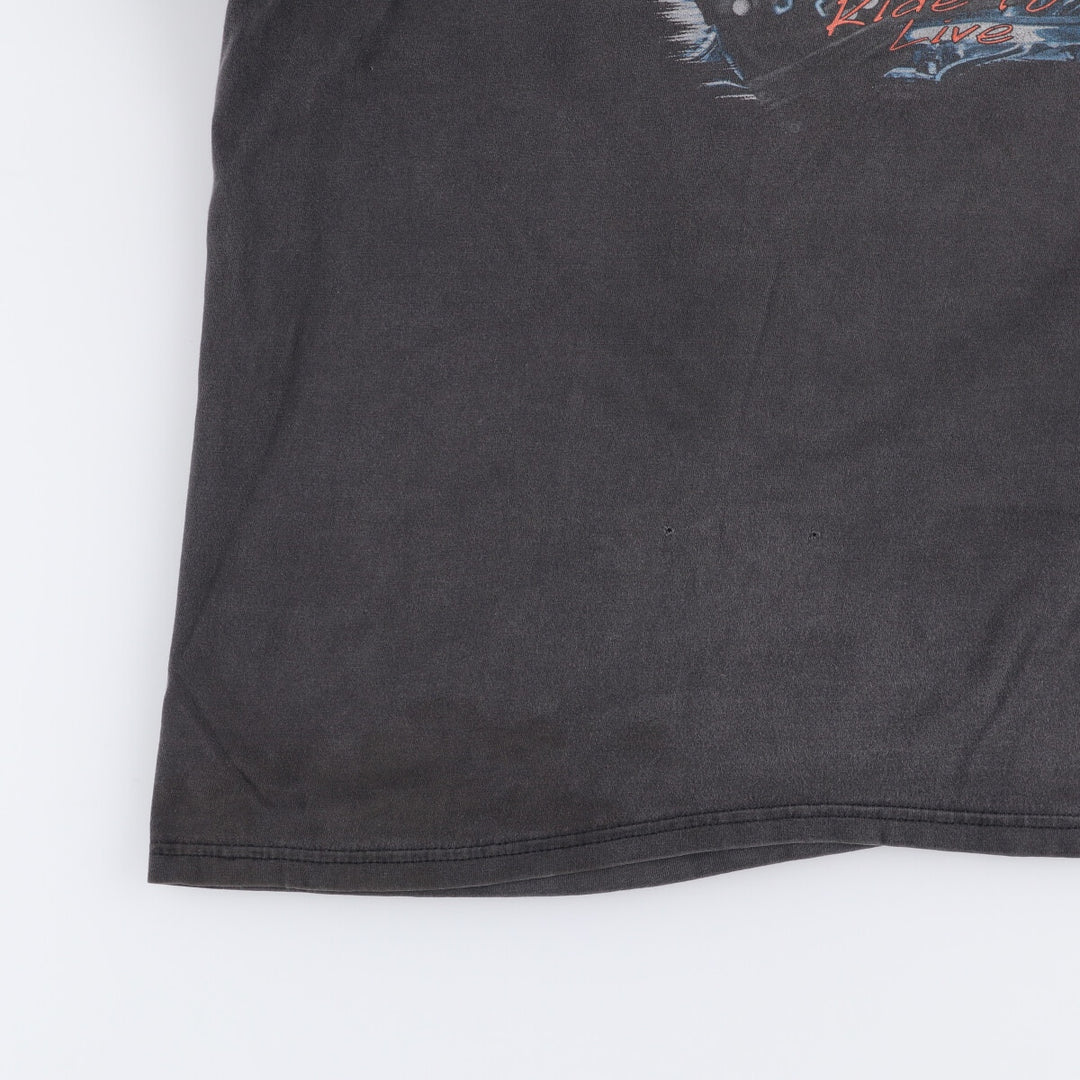 Harley-Davidson Motorcycle Bike T-shirt Made in USA Men's XXL cotton black type Vintage Second Hand