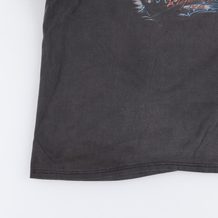 Harley-Davidson Motorcycle Bike T-shirt Made in USA Men's XXL cotton black type Vintage Second Hand