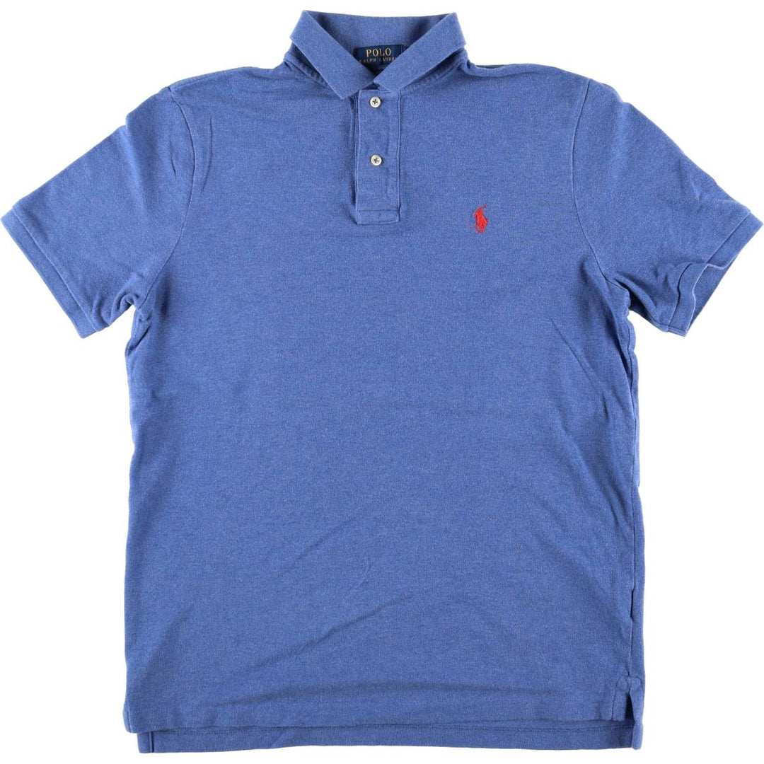 Ralph Lauren POLO RALPH LAUREN CLASSIC FIT short sleeve polo shirt, men's size M cotton Blue type light blue Vintage Second Hand