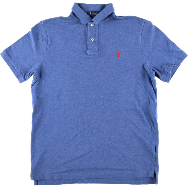 Ralph Lauren POLO RALPH LAUREN CLASSIC FIT short sleeve polo shirt, men's size M cotton Blue type light blue Vintage Second Hand