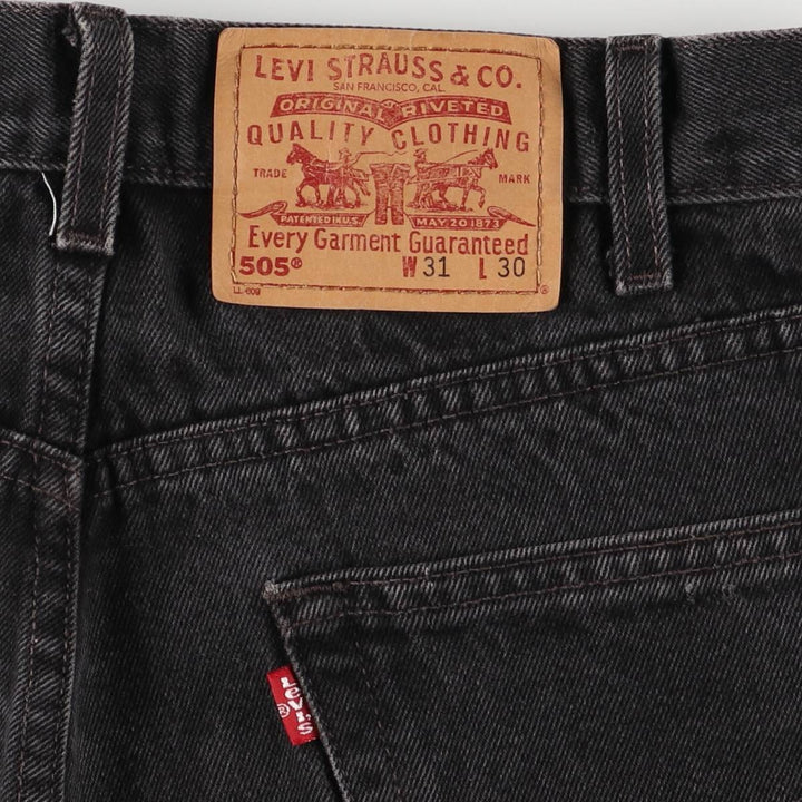 90'S Levi's 505-0260 Black Denim Tapered Denim Pants, Men's, Size W30, Vintage cotton black type Vintage Second Hand