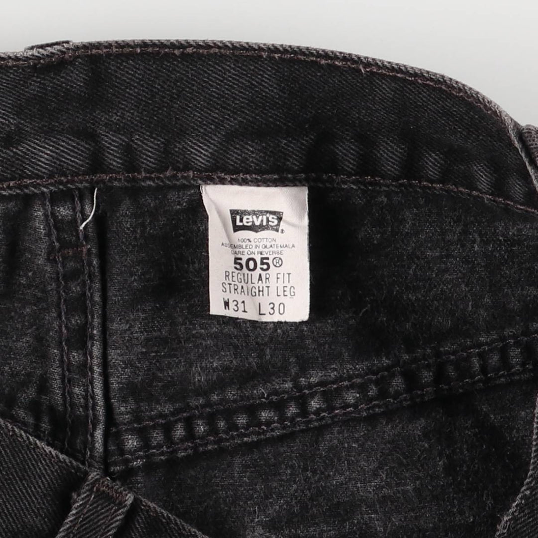 90'S Levi's 505-0260 Black Denim Tapered Denim Pants, Men's, Size W30, Vintage cotton black type Vintage Second Hand