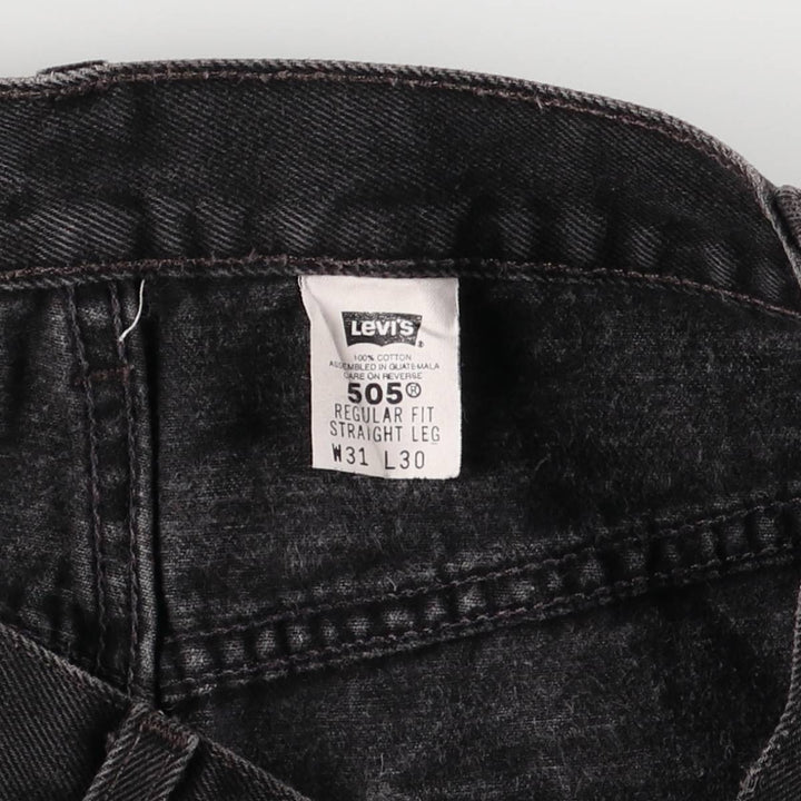 90'S Levi's 505-0260 Black Denim Tapered Denim Pants, Men's, Size W30, Vintage cotton black type Vintage Second Hand