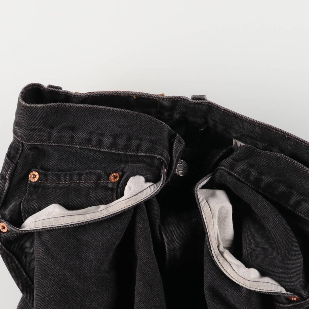 90'S Levi's 505-0260 Black Denim Tapered Denim Pants, Men's, Size W30, Vintage cotton black type Vintage Second Hand