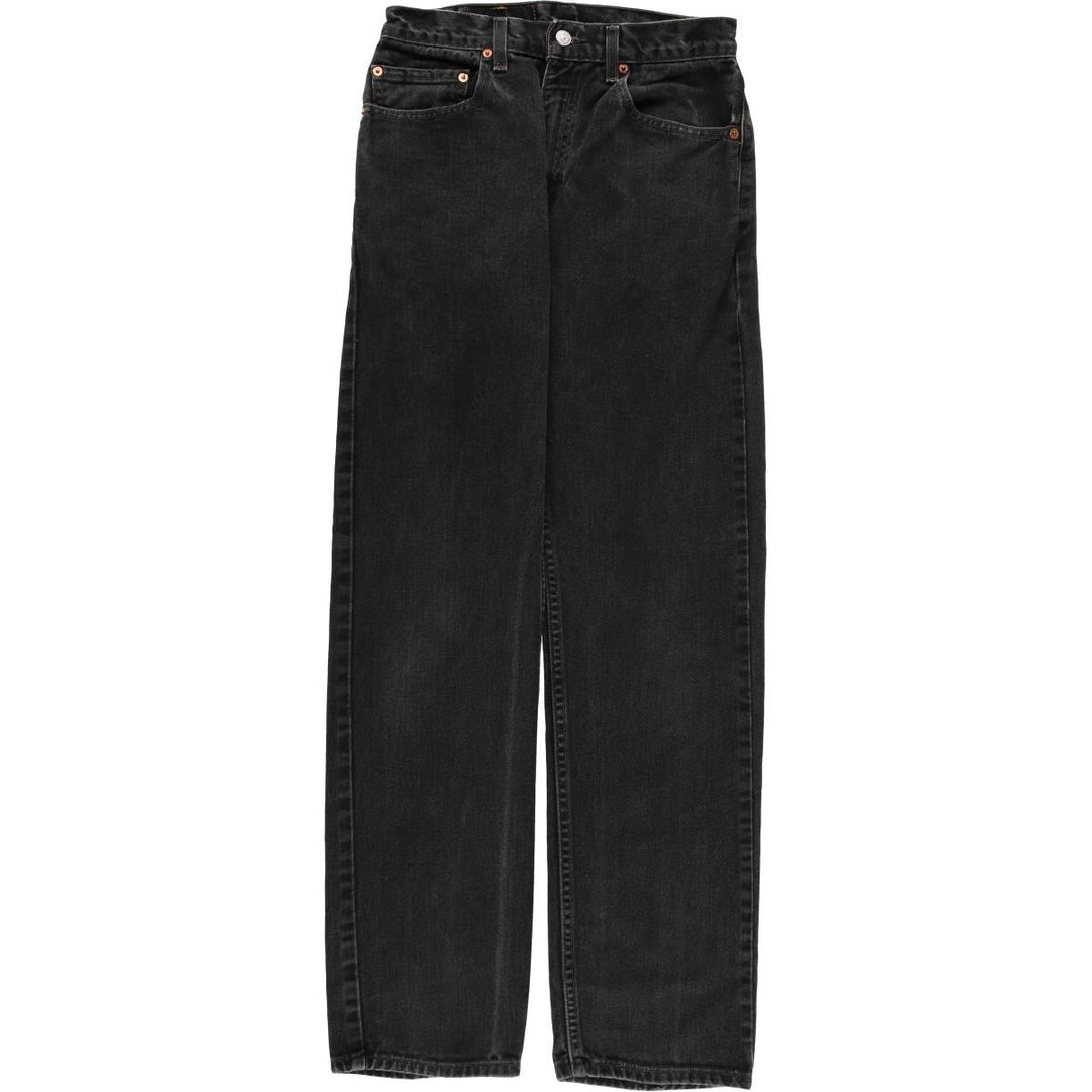2000'S Levi's 505 Regular Fit Straight Leg (505-0260) Black Denim Tapered Denim Pants, Men's Size W30 cotton black type Vintage Second Hand