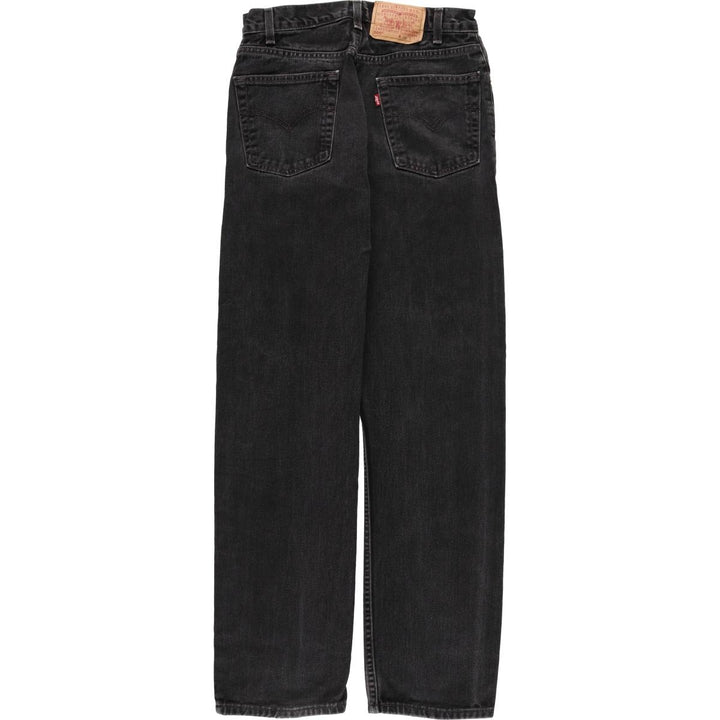 2000'S Levi's 505 Regular Fit Straight Leg (505-0260) Black Denim Tapered Denim Pants, Men's Size W30 cotton black type Vintage Second Hand