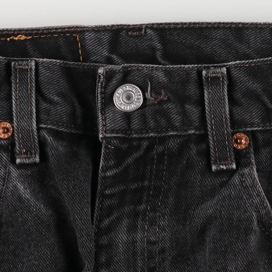 2000'S Levi's 505 Regular Fit Straight Leg (505-0260) Black Denim Tapered Denim Pants, Men's Size W30 cotton black type Vintage Second Hand
