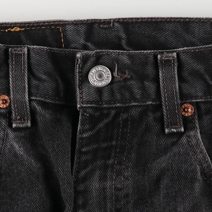 2000'S Levi's 505 Regular Fit Straight Leg (505-0260) Black Denim Tapered Denim Pants, Men's Size W30 cotton black type Vintage Second Hand