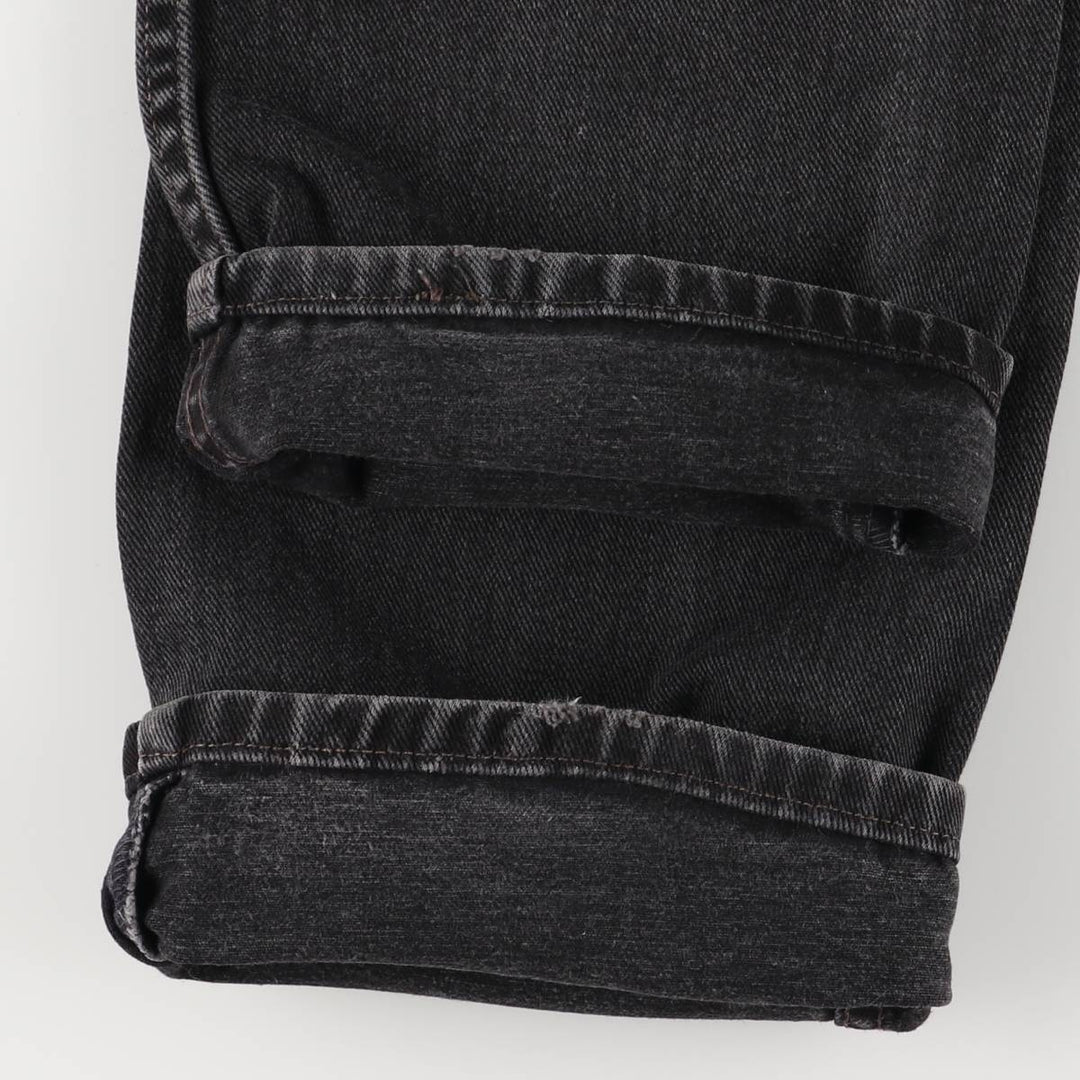 2000'S Levi's 505 Regular Fit Straight Leg (505-0260) Black Denim Tapered Denim Pants, Men's Size W30 cotton black type Vintage Second Hand