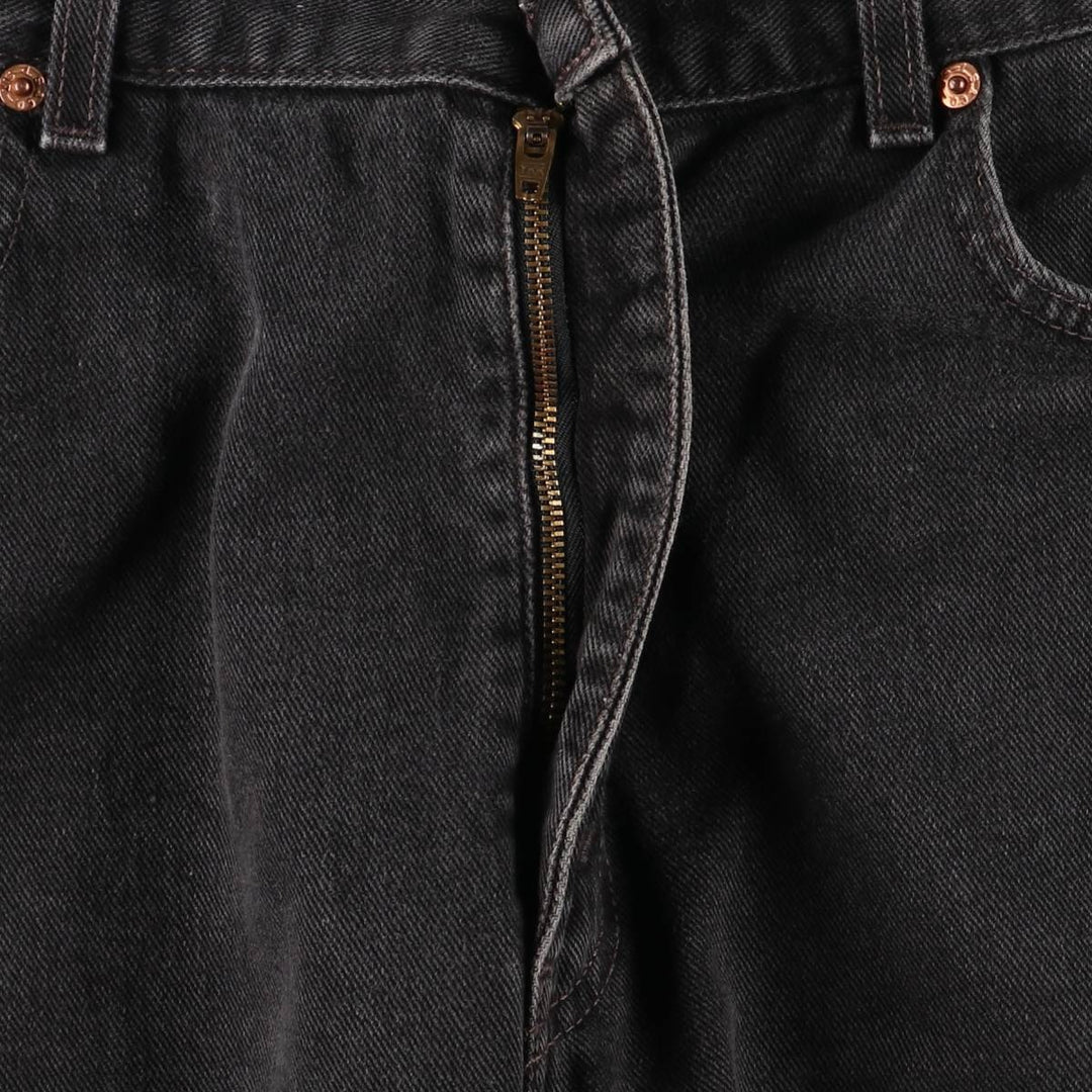 00'S Levi's 505 REGULAR FIT STRAIGHT LEG black denim tapered denim pants for men, size w34 cotton black type Vintage Second Hand
