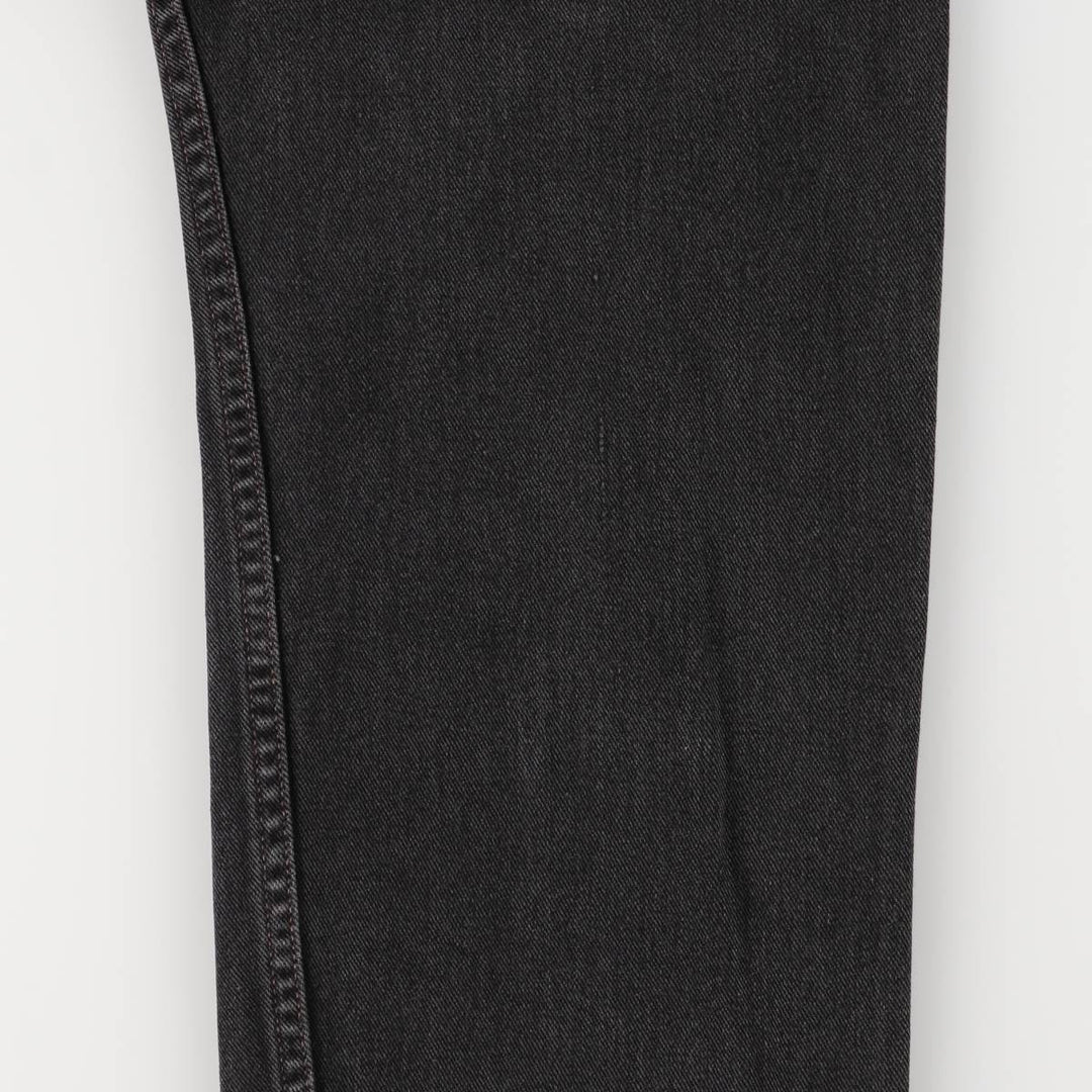 00'S Levi's 505 REGULAR FIT STRAIGHT LEG black denim tapered denim pants for men, size w34 cotton black type Vintage Second Hand