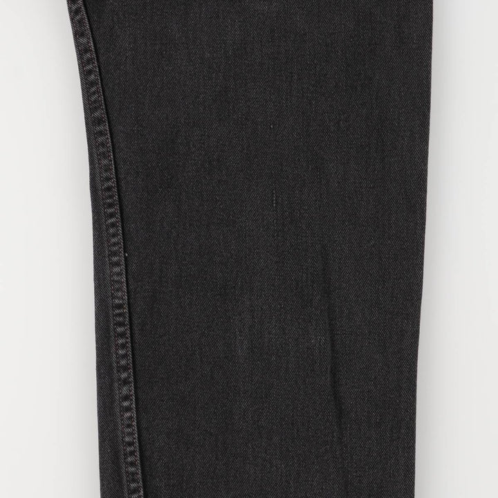 00'S Levi's 505 REGULAR FIT STRAIGHT LEG black denim tapered denim pants for men, size w34 cotton black type Vintage Second Hand