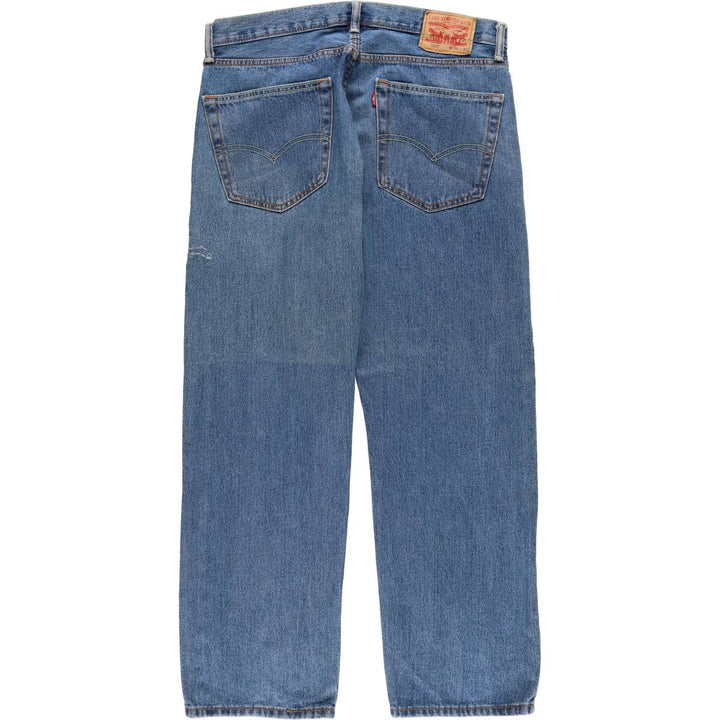 Levi's 505 tapered denim pants for men, size w37 cotton blue type Vintage Second Hand
