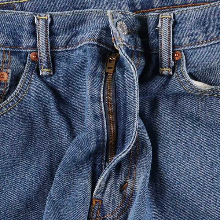 Levi's 505 tapered denim pants for men, size w37 cotton blue type Vintage Second Hand