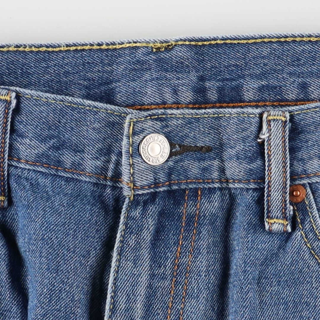 Levi's 505 tapered denim pants for men, size w37 cotton blue type Vintage Second Hand