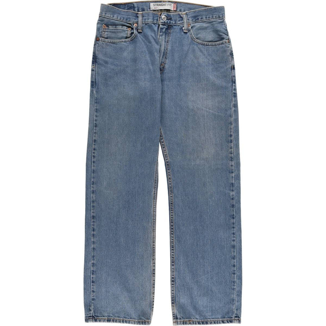Levi's 505 STRAIGHT FIT tapered denim pants for men, equivalent to w33 cotton blue type Vintage Second Hand