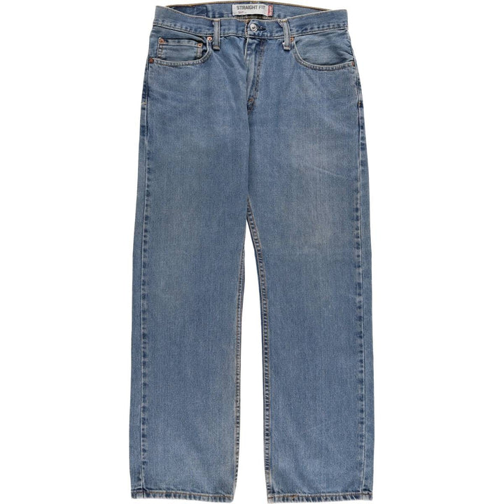 Levi's 505 STRAIGHT FIT tapered denim pants for men, equivalent to w33 cotton blue type Vintage Second Hand