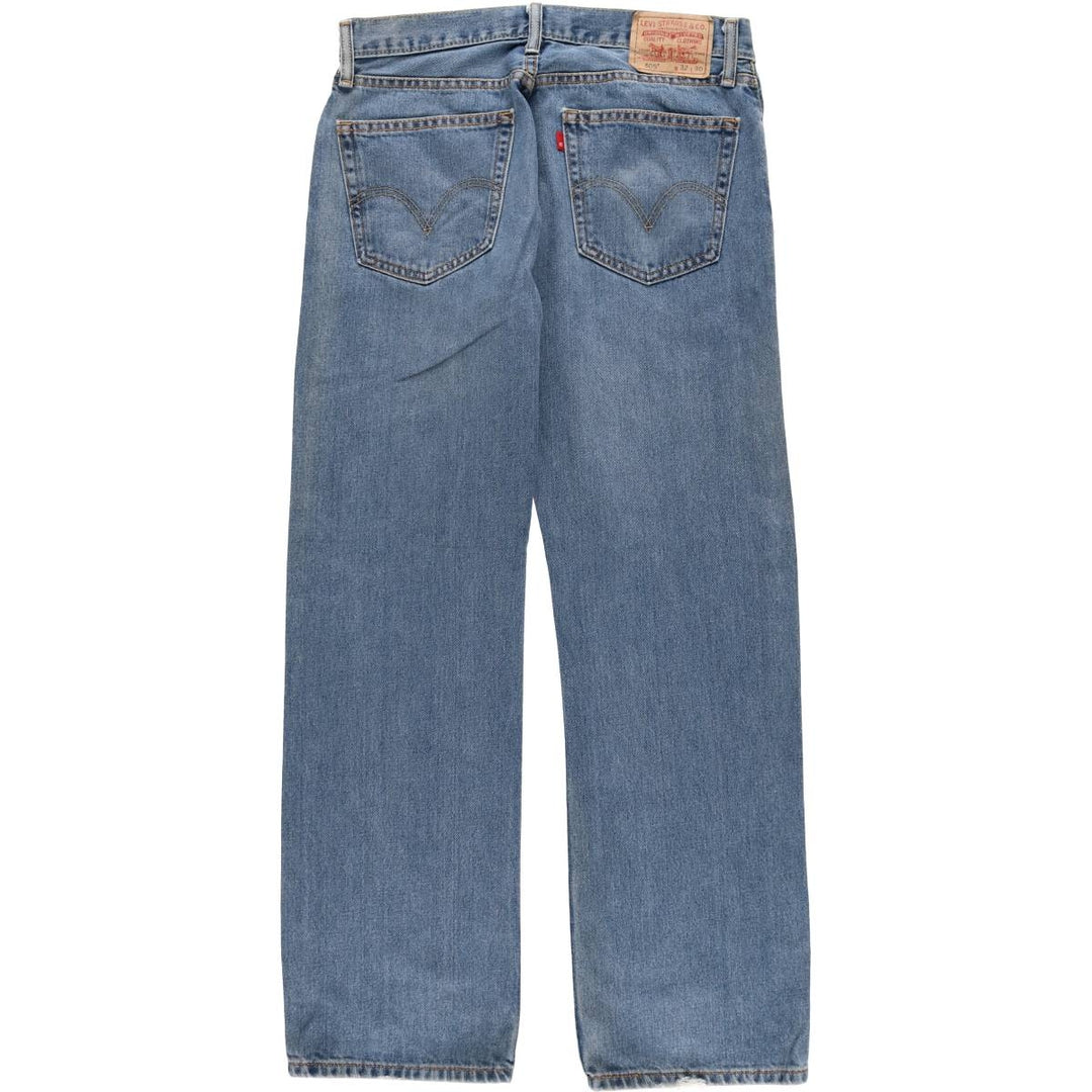 Levi's 505 STRAIGHT FIT tapered denim pants for men, equivalent to w33 cotton blue type Vintage Second Hand