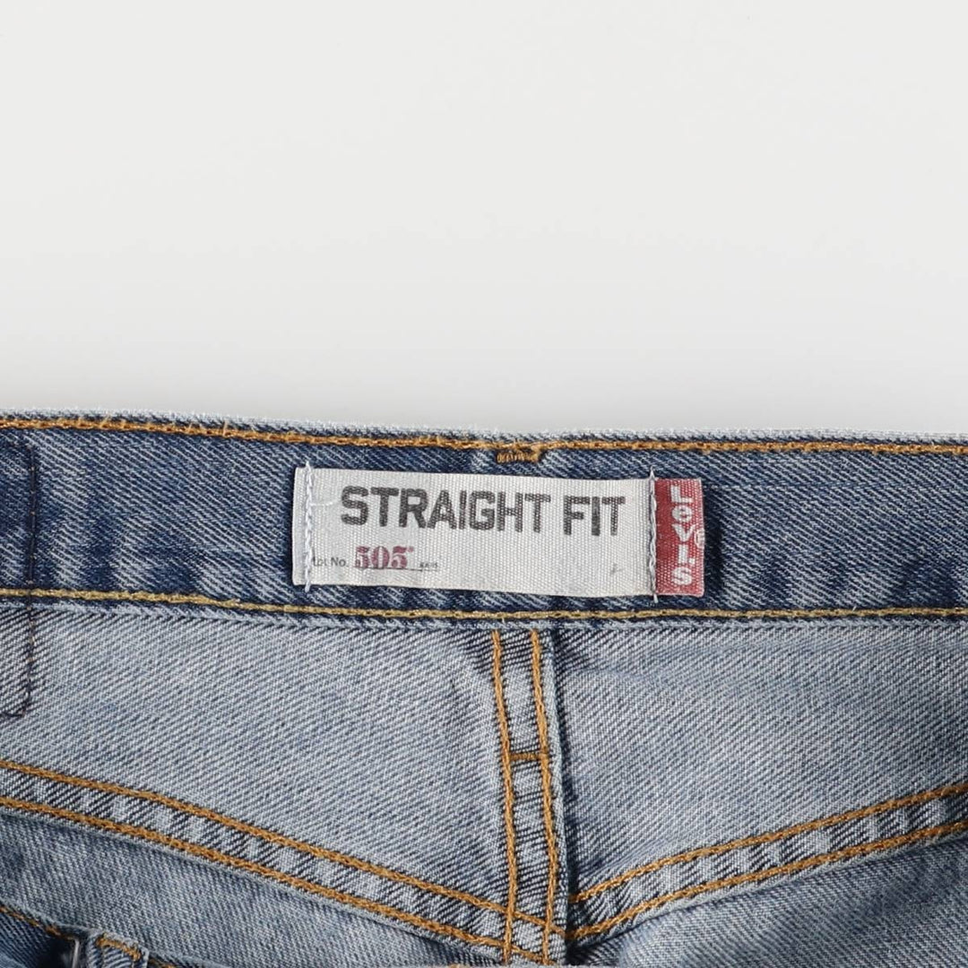Levi's 505 STRAIGHT FIT tapered denim pants for men, equivalent to w33 cotton blue type Vintage Second Hand
