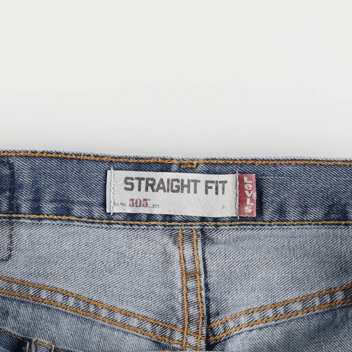 Levi's 505 STRAIGHT FIT tapered denim pants for men, equivalent to w33 cotton blue type Vintage Second Hand