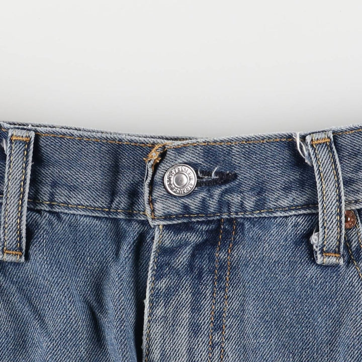 Levi's 505 STRAIGHT FIT tapered denim pants for men, equivalent to w33 cotton blue type Vintage Second Hand