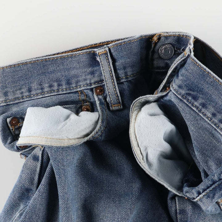 Levi's 505 STRAIGHT FIT tapered denim pants for men, equivalent to w33 cotton blue type Vintage Second Hand