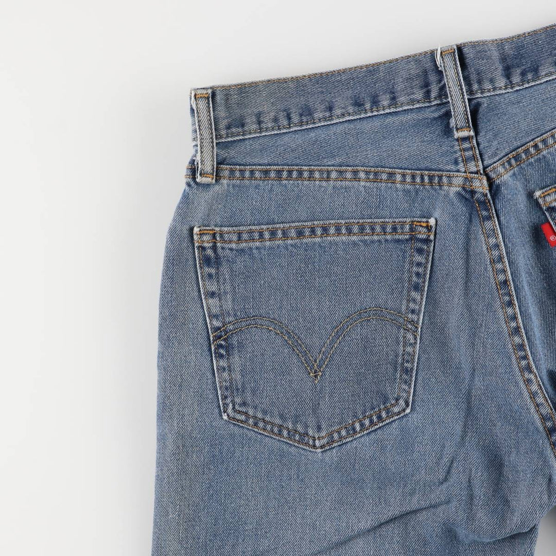 Levi's 505 STRAIGHT FIT tapered denim pants for men, equivalent to w33 cotton blue type Vintage Second Hand