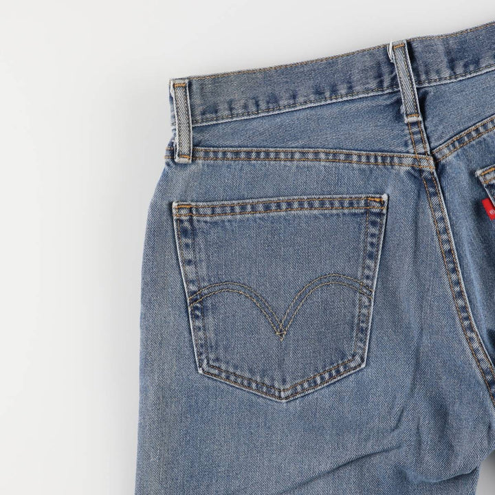 Levi's 505 STRAIGHT FIT tapered denim pants for men, equivalent to w33 cotton blue type Vintage Second Hand