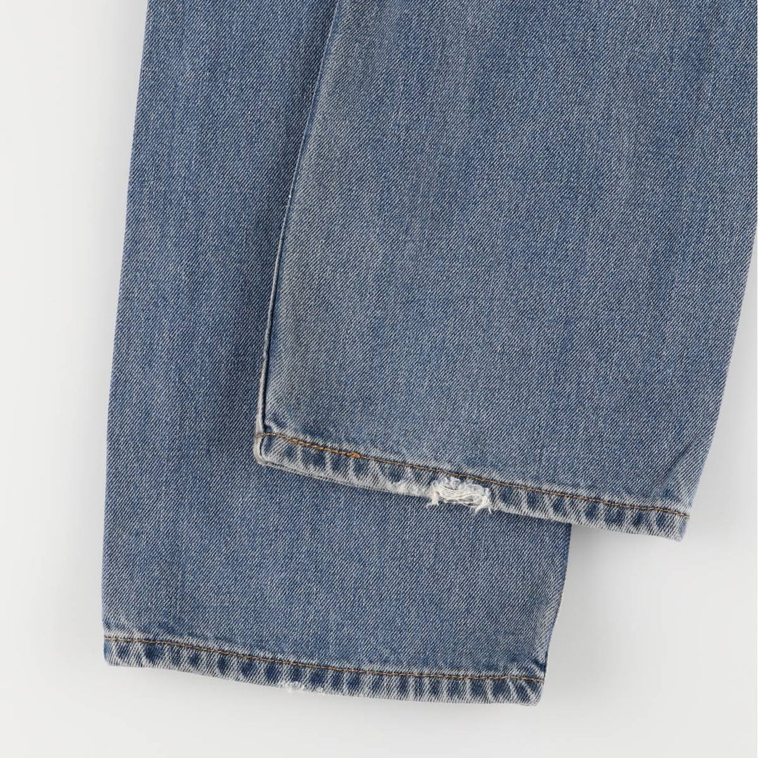 Levi's 505 STRAIGHT FIT tapered denim pants for men, equivalent to w33 cotton blue type Vintage Second Hand