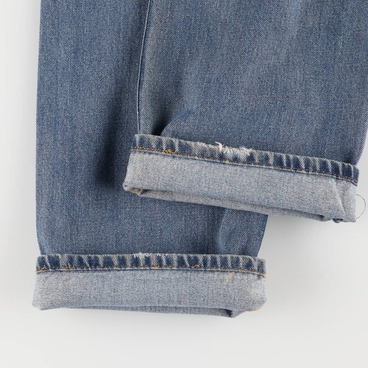 Levi's 505 STRAIGHT FIT tapered denim pants for men, equivalent to w33 cotton blue type Vintage Second Hand