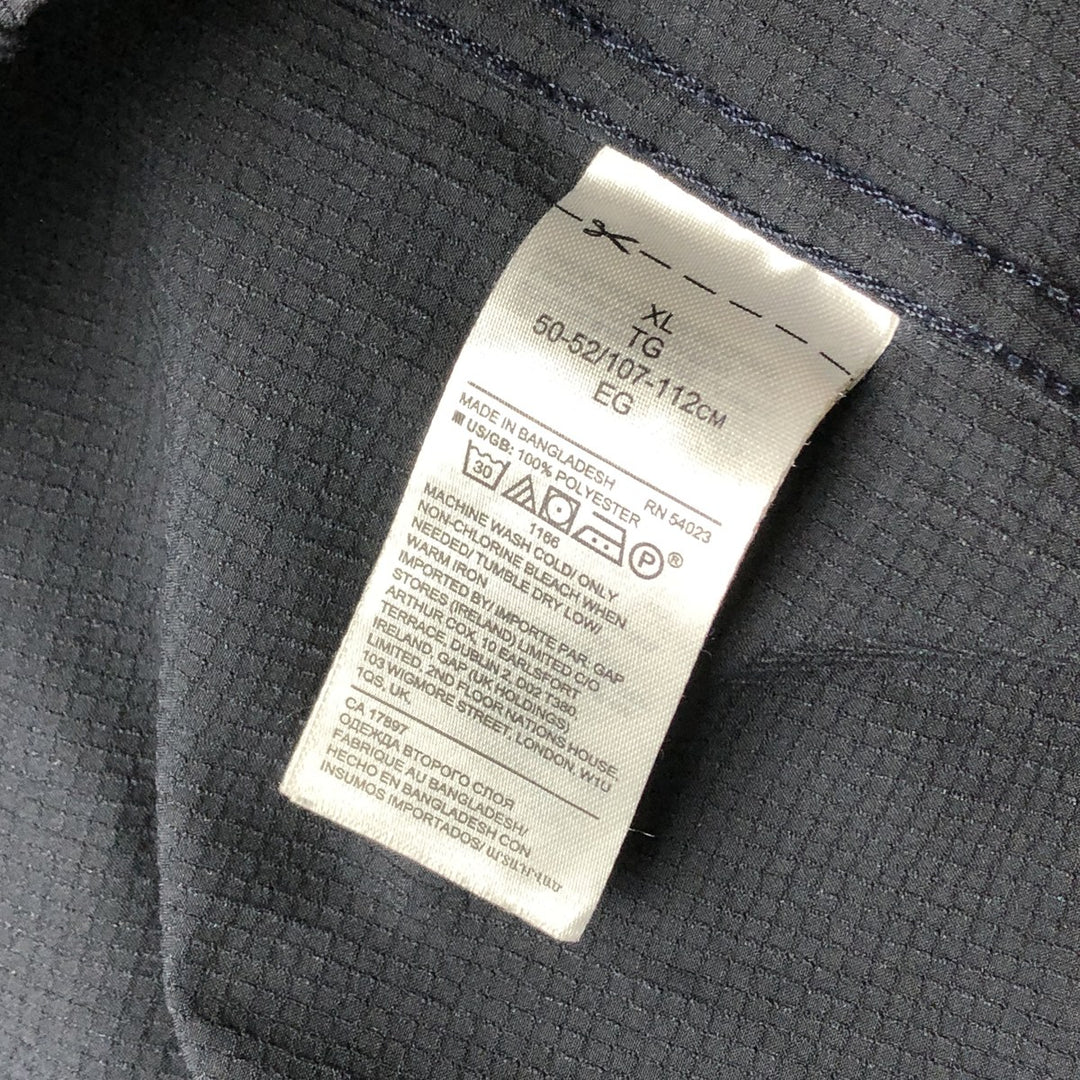 Banana Republic Ripstop Short Sleeve Open Collar Polyester Box Shirt, Men's XL polyester black type Vintage Second Hand