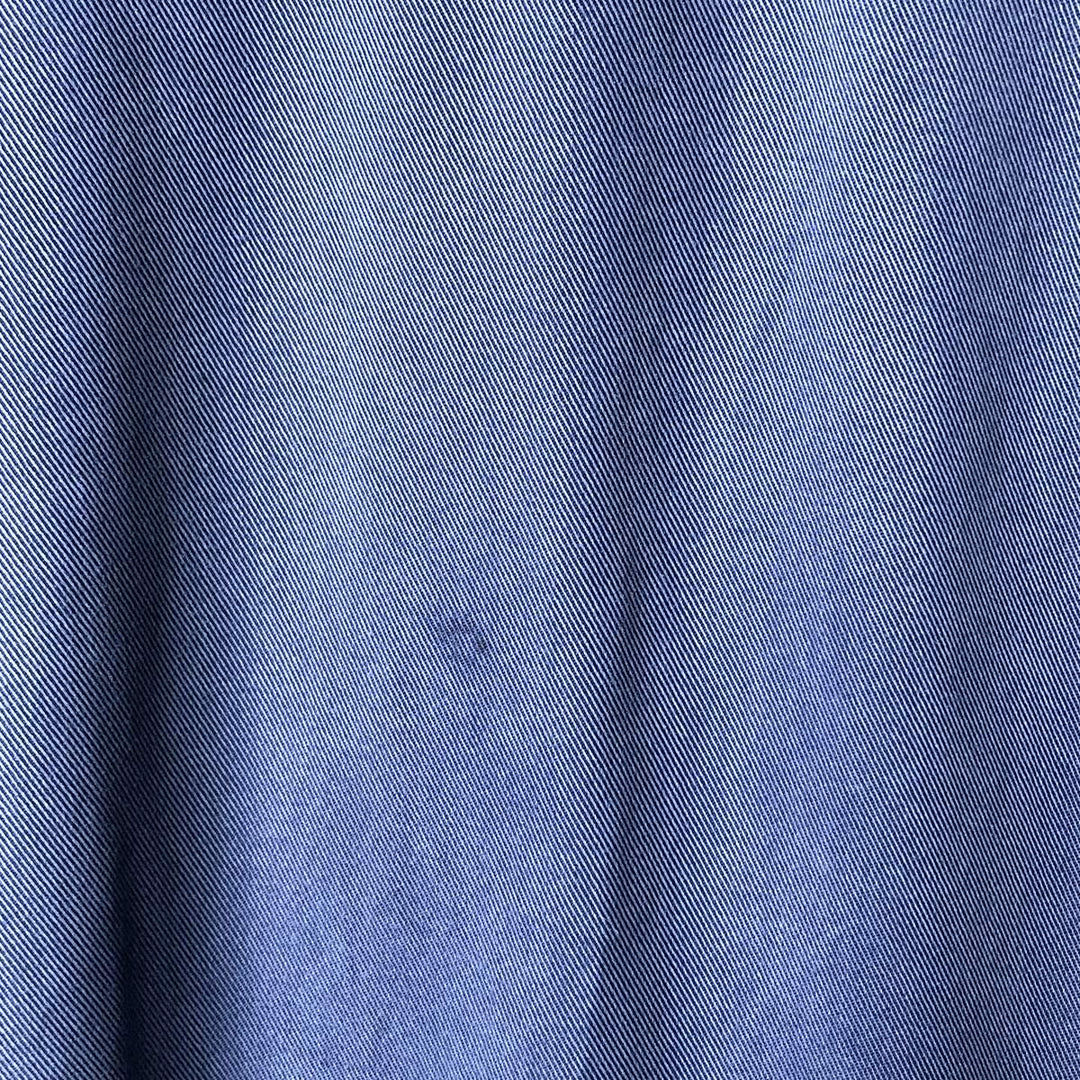 Orvis short-sleeved open-collar box shirt, men's size L Tencel navy blue type Vintage Second Hand