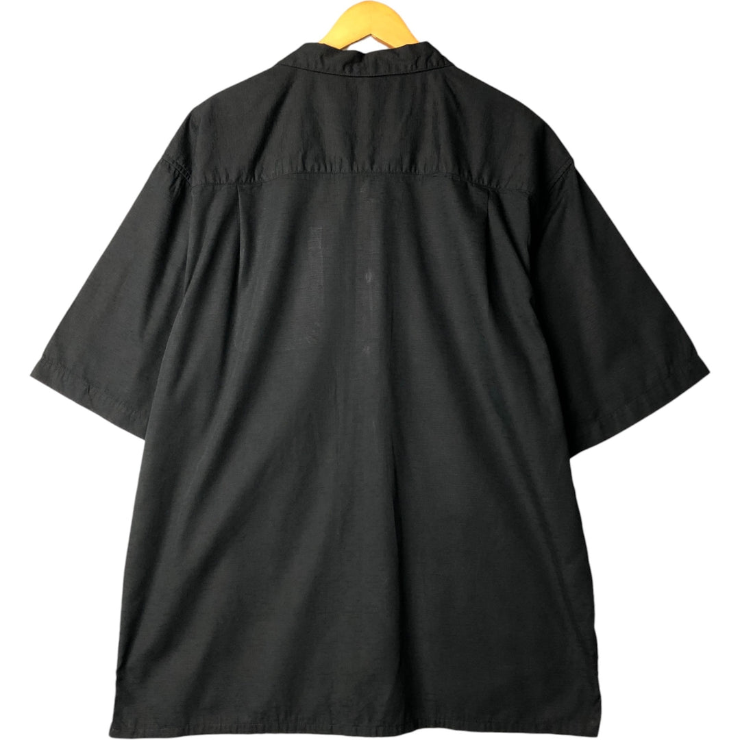 Vintage 90s-00'S Ocean Pacific short-sleeved open-collar cotton box shirt, men's size XL cotton black type Vintage Second Hand