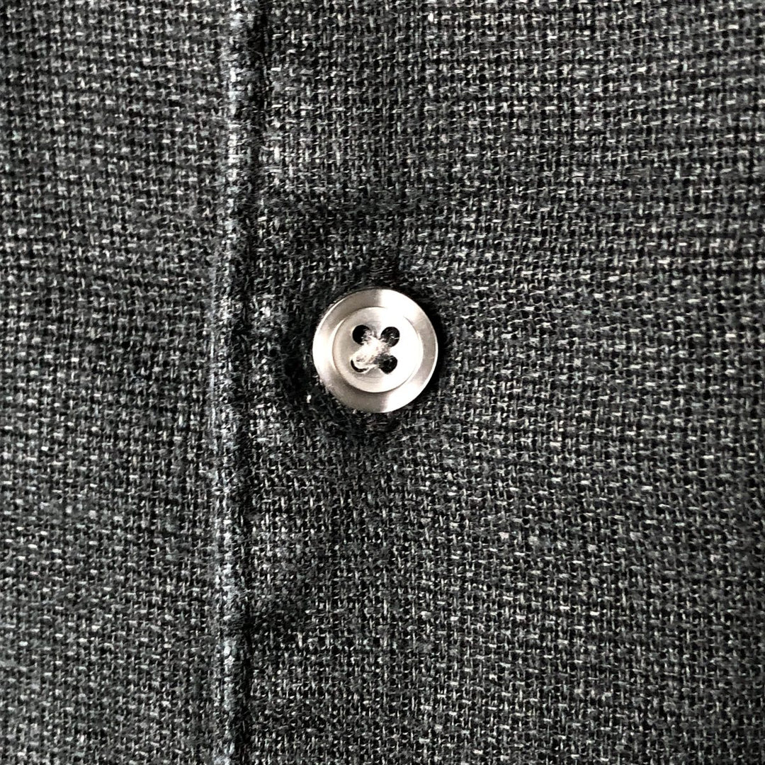 90s-00'S BREAKWATER Short Sleeve Open Collar Linen Shirt, Men's Size M linen black type Vintage Second Hand
