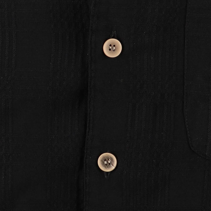 Vintage Ocean Pacific Check Pattern Short Sleeve Open Collar Polyester Box Shirt, Men's XL polyester black type Vintage Second Hand