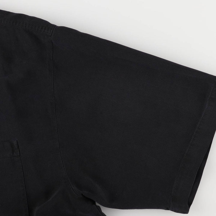 Tommy Bahama short sleeve open collar silk shirt, box shirt, men's XL size silk black type Vintage Second Hand