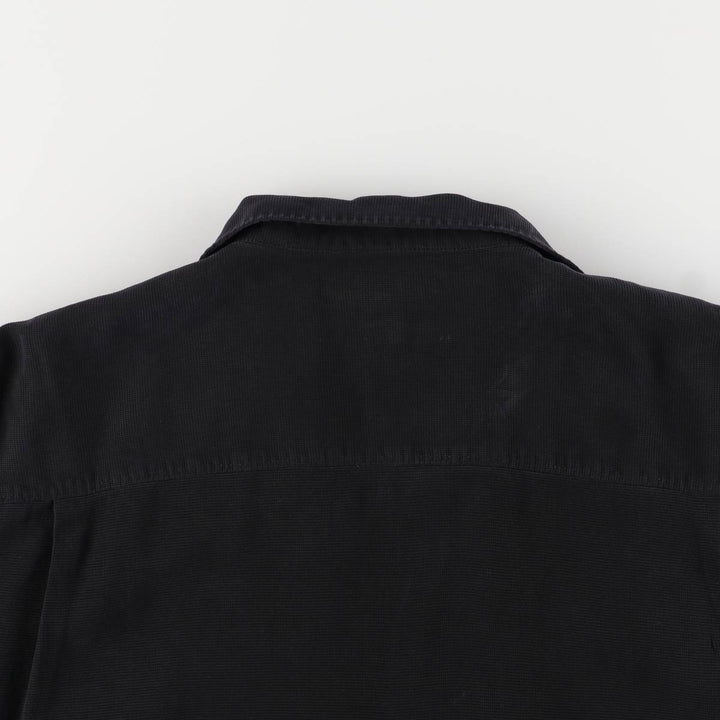 Tommy Bahama short sleeve open collar silk shirt, box shirt, men's XL size silk black type Vintage Second Hand