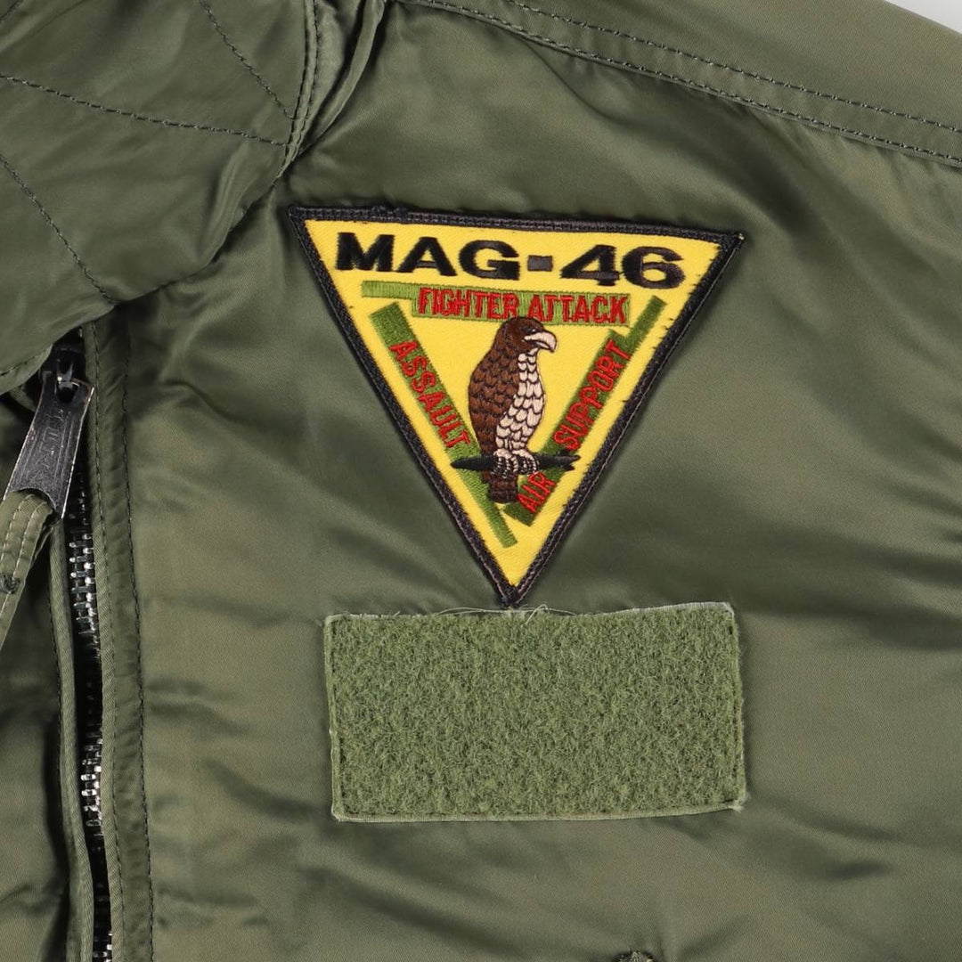 90'S Civilian Alpha CWU-45 Nylon Khaki type Vintage Second Hand