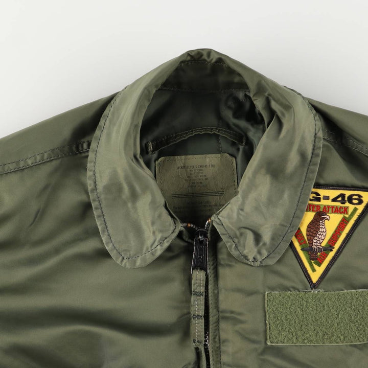 90'S Civilian Alpha CWU-45 Nylon Khaki type Vintage Second Hand