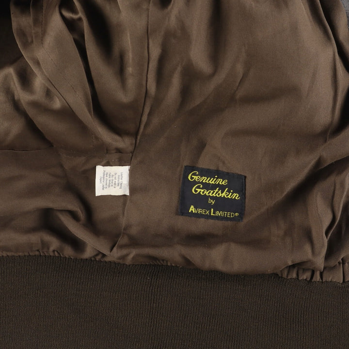 AVIREX G-2 Type US NAVY Leather Flight Jacket, Made in USA, Men's Size M genuine leather black type Vintage Second Hand