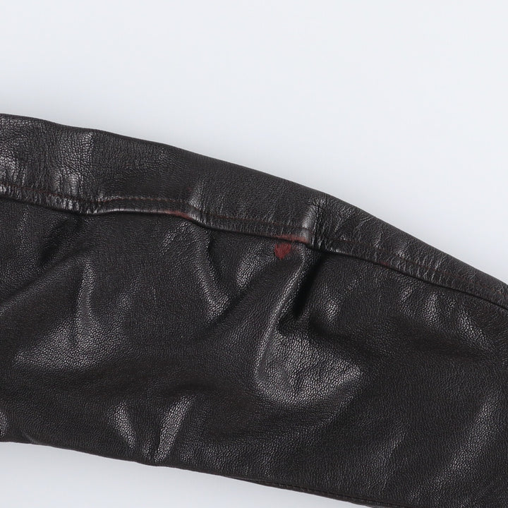 AVIREX G-2 Type US NAVY Leather Flight Jacket, Made in USA, Men's Size M genuine leather black type Vintage Second Hand