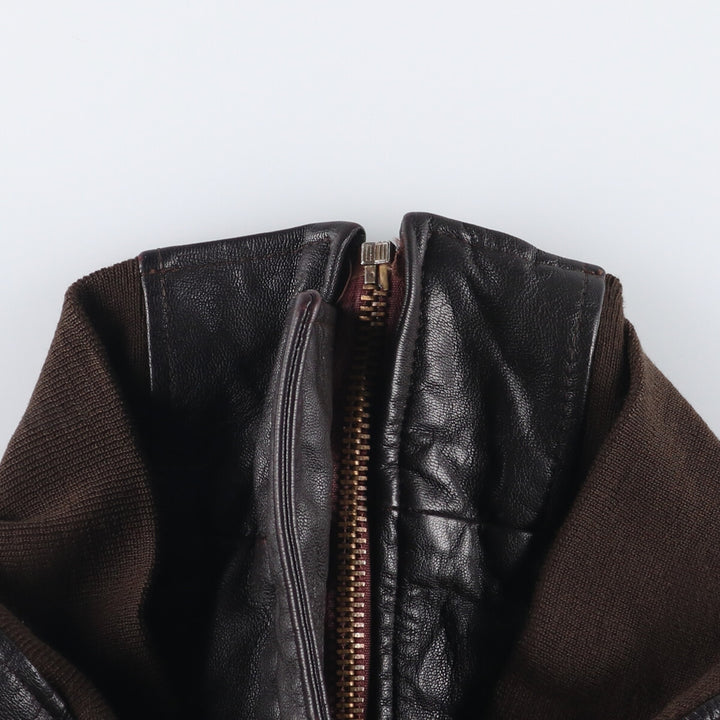 AVIREX G-2 Type US NAVY Leather Flight Jacket, Made in USA, Men's Size M genuine leather black type Vintage Second Hand