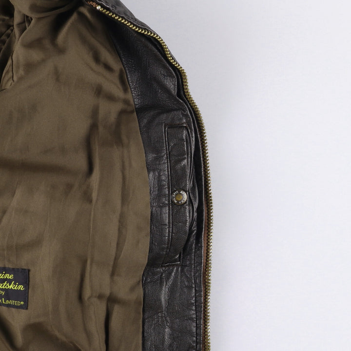 AVIREX G-2 Type US NAVY Leather Flight Jacket, Made in USA, Men's Size M genuine leather black type Vintage Second Hand