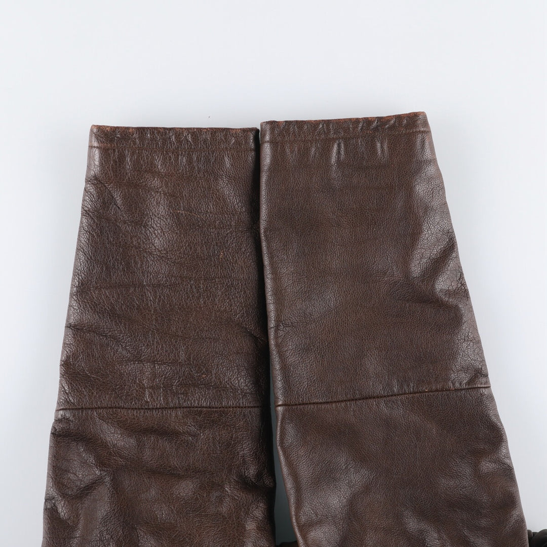 Pierre Cardin Leather blouson type Men's size L genuine leather brown type Vintage Second Hand